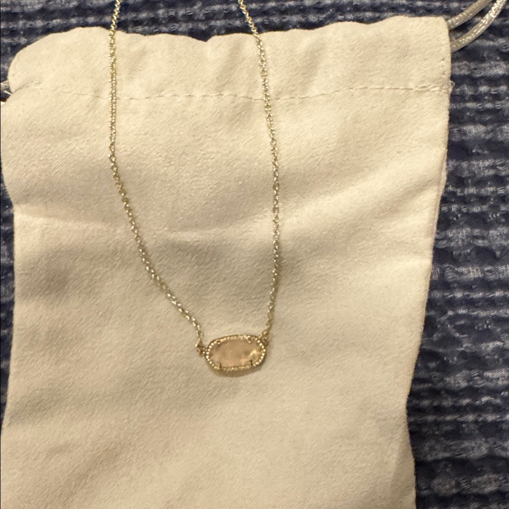 Elegant Gold and Blush Kendra Scott Necklace